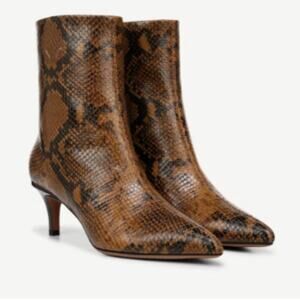 Franco Sarto Anna Snake Print Leather booties taupe - 8.5